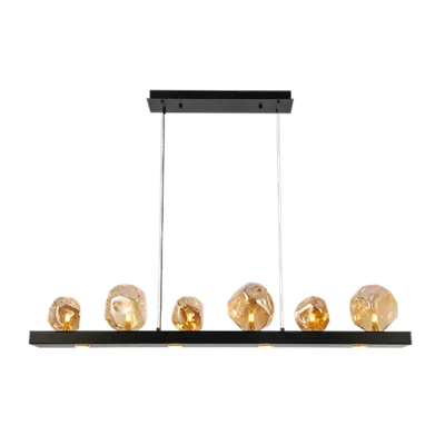 Rock Candelabru 4x5w Negru/chihlimbar