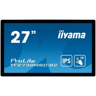 IIYAMA Monitor 27" PCAP Bezel Free 10-Points Touch, 1920x1080, IPS panel, DVI, HDMI, DisplayPort, 425cd/m² (with touch), 1000:1