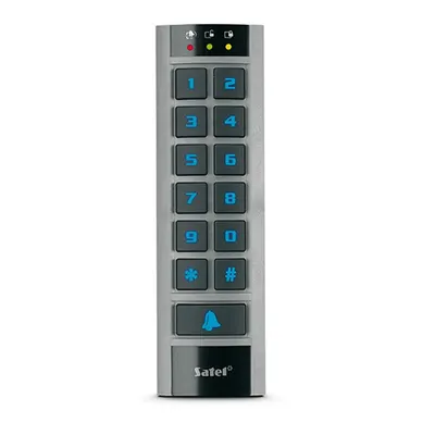 Cititor de proximitate exterior cu tastatura Satel ACCO-SCR-BG, 125 kHz, cod, card, buzzer, sonerie, tamper, gri
