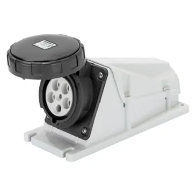 Priza industriala aparenta 90° - IP67 - 3P+E 63A 480-500V 50/60HZ - BLACK - 7H - Strangere cu surub