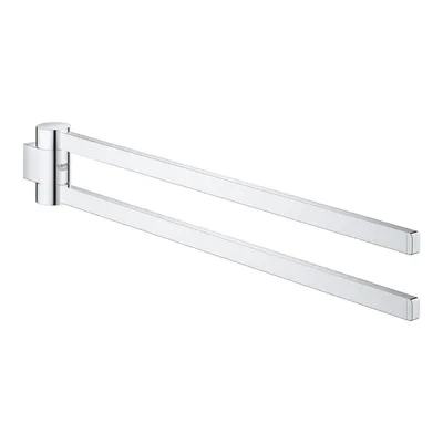 Suport prosop Grohe Selection 41063000, 400 mm, 2 suporti, montare pe perete, fixare ascunsa, pivotant, crom