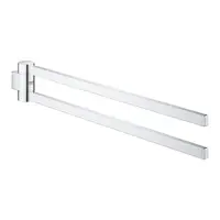 Suport prosop Grohe Selection 41063000, 400 mm, 2 suporti, montare pe perete, fixare ascunsa, pivotant, crom