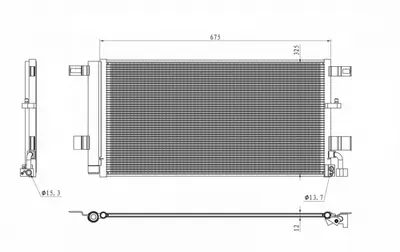 Radiator AC condensator cu uscator potrivit AUDI A4 ALLROAD B9, A4 B9, A5, A6 ALLROAD C8, A6 C8, A7 2.0-4.0H 05.15