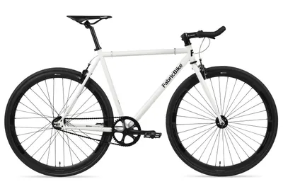 Original - Bicicletă fixie Hi-Ten oțel 28". White/Black