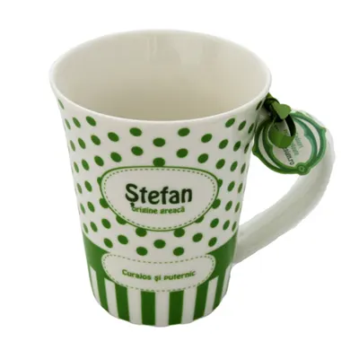 Cană din porțelan personalizată Ștefan