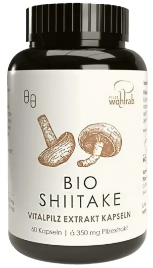 Extract organic de shiitake, 350 mg, 60 capsule, Pilze Wohlrab