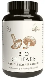 Extract organic de shiitake, 350 mg, 60 capsule, Pilze Wohlrab