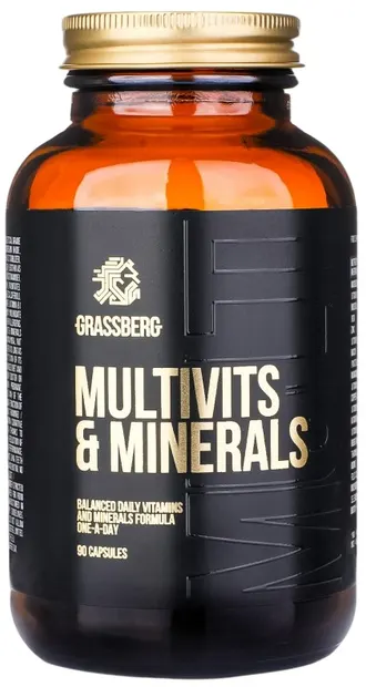 Multivits & Minerals, 90 capsule, Grassberg