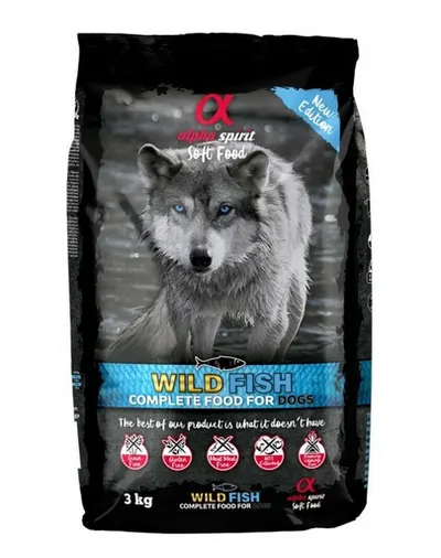 ALPHA SPIRIT Hrana uscata si moale pentru caini Wild fish 3 kg