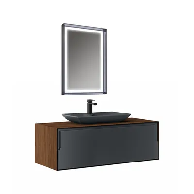 Set mobilier baie Orka Craft suspendat 3 piese nuc 100 cm