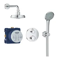 Sistem de dus Grohe Grohtherm Rainshower 160 34735000, 1/2, incastrat, termostat, 160 mm, para de dus, furtun 1.25 m, Crom