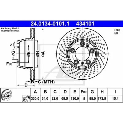 Disc frana ATE 24.0134-0101.1