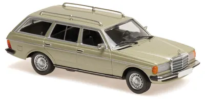 Model de colecție MINICHAMPS Modern: Mașini - Mercedes-Benz (W123) 230TE, 1982, Light Green Metallic