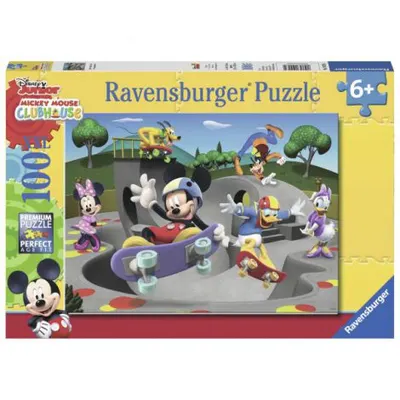 Puzzle Mickey cu Skateboard, 100 Piese