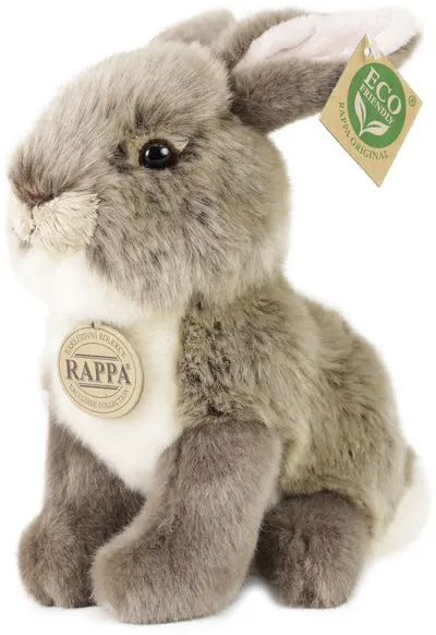 Jucărie de plus Rappa Eco Friends - Grey Bunny, stând, 18 cm