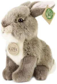 Jucărie de plus Rappa Eco Friends - Grey Bunny, stând, 18 cm