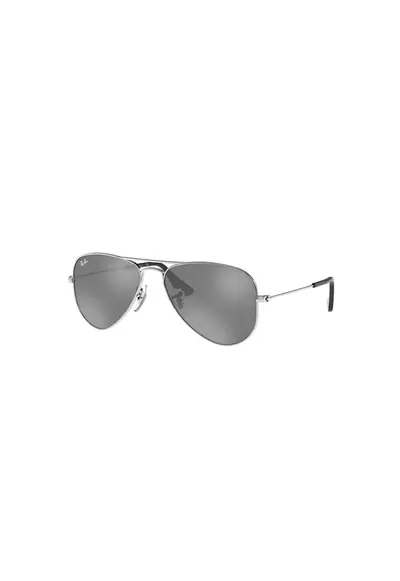 Ochelari de soare aviator cu lentile polarizate si rama metalica - Negru/Argintiu
