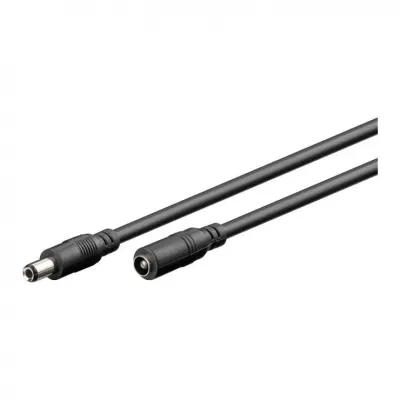 Cablu prelungitor alimentare DC 5.5x2.5mm T-M 5m Negru, Goobay G76673