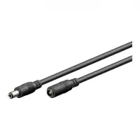 Cablu prelungitor alimentare DC 5.5x2.5mm T-M 5m Negru, Goobay G76673