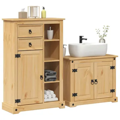 Gossi set mobilier de baie „corona”, 2 piese, lemn masiv de pin