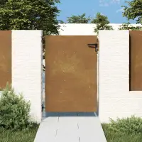 vidaXL Poartă de grădină 85x125 cm, oțel Corten