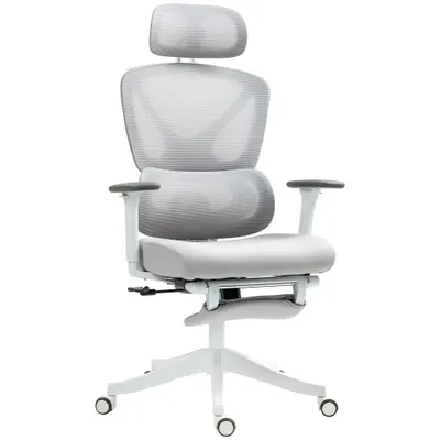 HOMCOM Fotoliu birou fauteuil de birou, înălțime reglabilă, spătar înclinabil, suport pentru cap rotativ, 71x70x119cm, negru | Aosom Romania