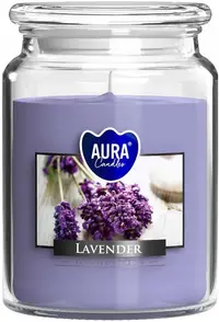 Lumânare parfumată Bispol Aura - Lavender, 500 g