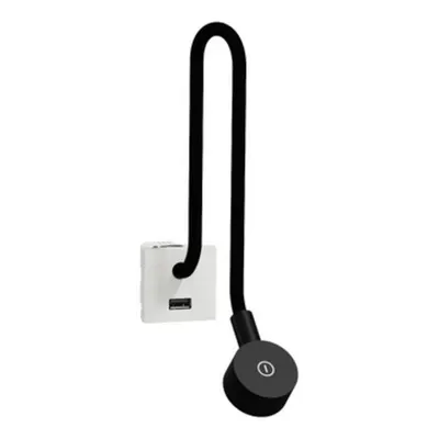 Noua Unica, Veioza + priza de incarcare USB tip A alb