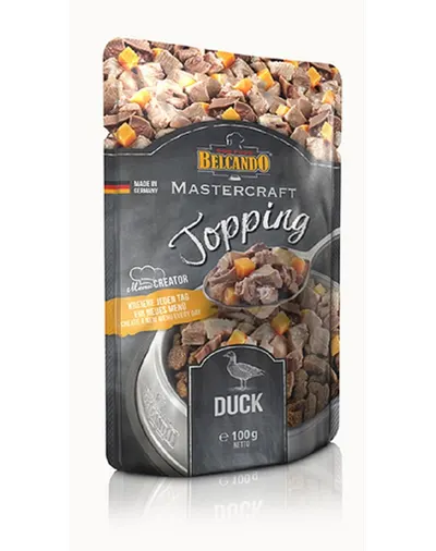 BELCANDO Mastercraft Topping Hrana umeda pentru caini, cu rata 100 gr
