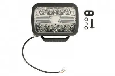 Far universal stanga dreapta (dreptunghiular, BLADE, LED, 12 24V, 36W, latime 222mm, inaltime 153mm, adancime: 58mm, transparent, aluminiu, negru, lumini pozitie, lungime cablu: 500mm)