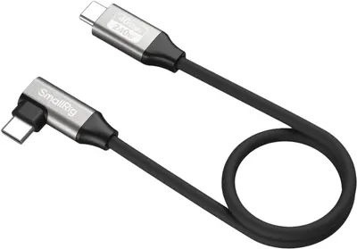 Cablu SmallRig - USB-C Straight/USB-C Angled, 40Gbps + 240W + 8K, 35 cm