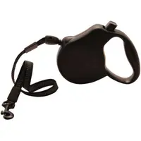 Lesa retractabila, neagra, lungime 5 m, pentru caini cu greutate de pana la 12 kg