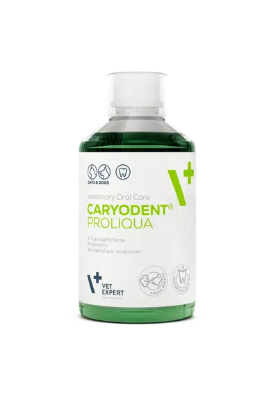 Aditiv pentru igiena orala zilnica a cainilor si pisicilor Vet Expert Caryodent Proliqua, 250 ml