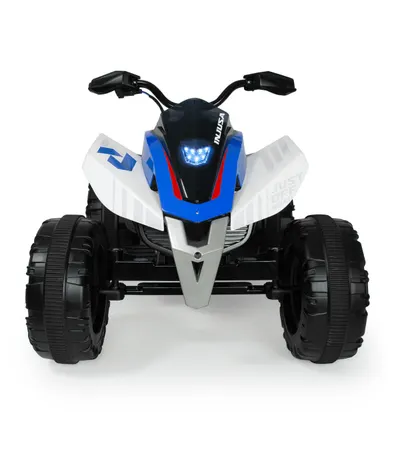 Atv electric pentru copii Injusa Quad Rage 12V, model silentios, pornire cu cheie, suspensii, frana electrica, 3 ani+