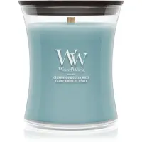 Woodwick Cedarwood & Ocean Moss lumânare parfumată cu fitil din lemn 275 g