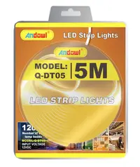 Banda Led neon flexibila 12V lumina ALB CALD 5 metri Q DT05