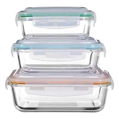 Recipiente de alimente 3 buc. din sticlă și silicon Freska – Premier Housewares
