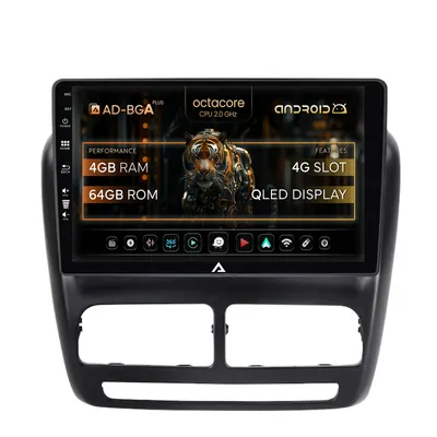Navigatie Fiat Doblo (2010-2015), Android, A-Octacore 4GB RAM + 64GB ROM, 10.1 Inch - AD-BGA10004+AD-BGRKIT358