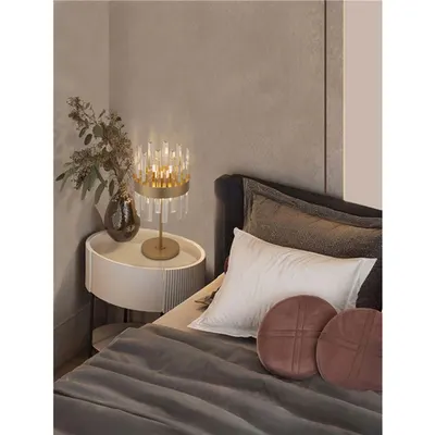 Veioza CROWN Satin Auriu Metal Clear Crystal (20 pcs) LED G9 6x5 Wat 100-240 Volt IP20 Fara bec