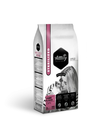 Hrana Uscata Pisici, Amity Premium Cats, Adult Sterilised, Miel si Orez, 2 kg