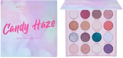 Makeup Revolution - Paletă de farduri Candy Haze, 16 culori