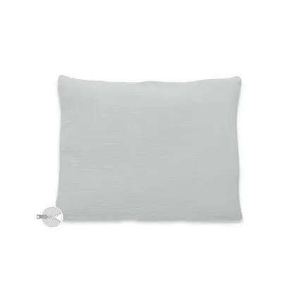 Perna clasica de dormit, Qmini, Cu husa detasabila cu fermoar, Din muselina dubla, 30x40 cm, Grey