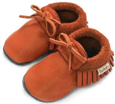 Pantofi pentru bebeluşi Baobaby - Moccasins, Hazelnut, mărimea S
