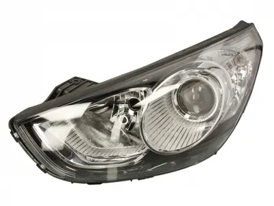 Far stanga (H7, reglaj electric, cu motoras, fundal negru insertii crom) HYUNDAI IX35