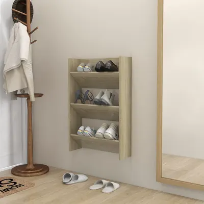 Gossi pantofar de perete, stejar sonoma, 60x18x90 cm, pal