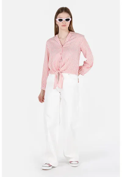 Blugi relaxed fit cu talie inalta - Alb