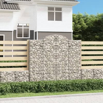 vidaXL Coșuri gabion arcuite 11 buc, 200x50x180/200cm, fier galvanizat