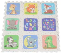 Puzzle cu podea moale cu imprimeu Moni Toys - Safari, 9 piese