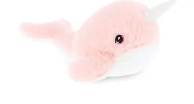 Jucărie de pluș Keel Toys Keeleco – Narval roz, 25 cm
