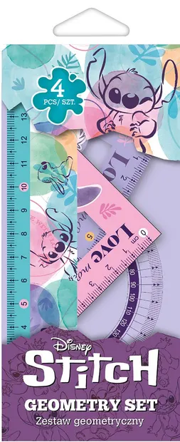 Set instrumente de desen Cool Pack Disney - Stitch Pastel, 4 piese